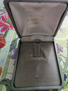 Vintage Naples Jewelry Box - Gray Travel Ring Case